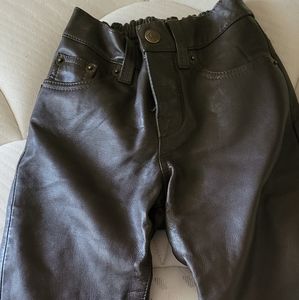 BABY GAP 100% Brown Leather Pant; Size: 12-18 Months